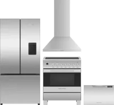 4 Piece Package Includes Refrigerator, Range, Hood And Dishwasher